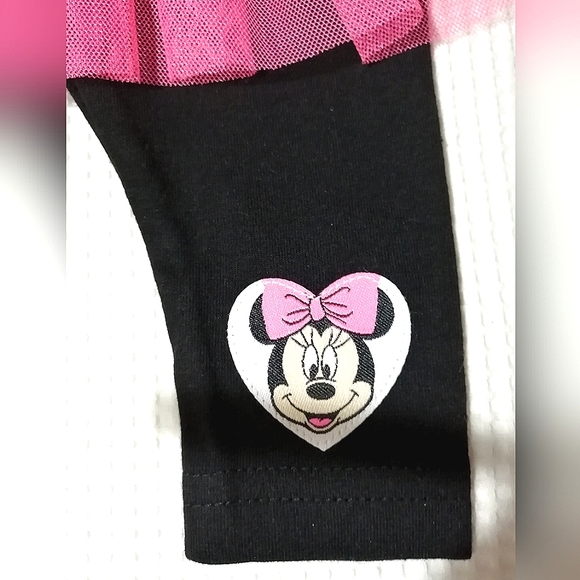 🔥SALE🔥 Disney Minnie Mouse Girl's Top and Tulle Skirt Leggings Set NWT SZ 0-3M - Picture 10 of 12